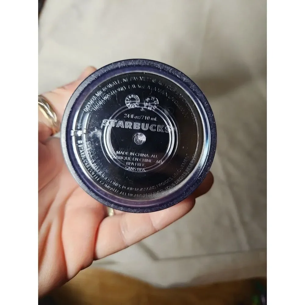 Starbucks BLACK OMBRE SILVER GLITTER‎ Tumbler Venti Holiday 2019 Blingy Sparkle - Picture 7 of 7